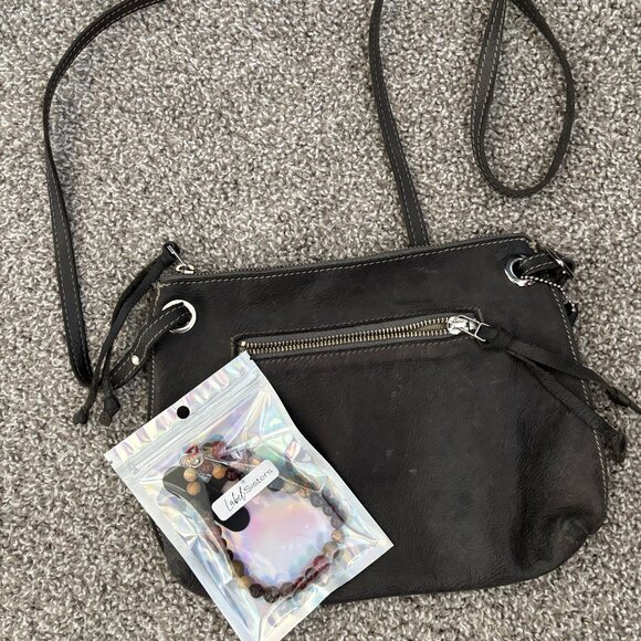 BUNDLE - Real Stone Cell Phone Bracelets/Purse Jewelry WITH ROOTS Edie Grey Bag - Picture 1 of 13